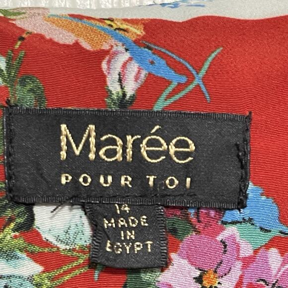 Maree Pour Toi Floral Patchwork Blazer Jacket Mixed Media Boho Artsy - Picture 3 of 5